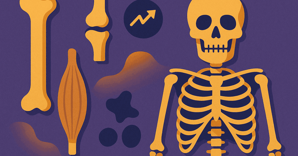 Illustration of the human skeletal, muscular, and cardiovascular systems for an anatomy and physiology quiz